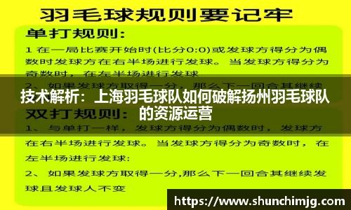 技术解析：上海羽毛球队如何破解扬州羽毛球队的资源运营